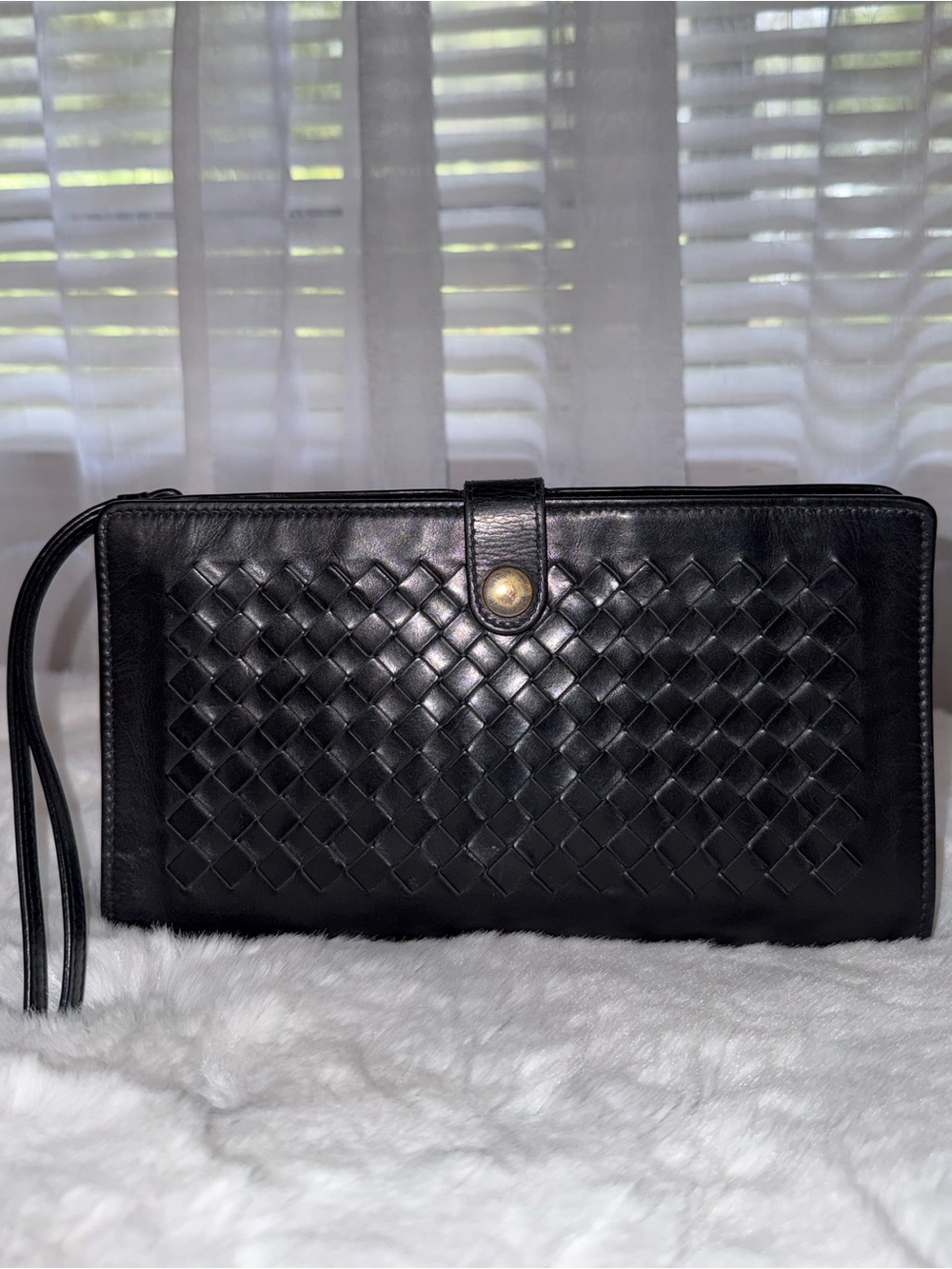 Bottega Veneta Leather Wristlet Clutch
